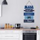 thumbnail image 4 of pieza de logotipo de madera azul, placa para colgar en la pared, pared de la cocina, 4 of 5