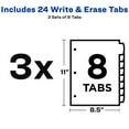 thumbnail image 5 of Avery Big Tab Write & Erase Dividers, 8-Tab Set, 3 Sets (31351), 5 of 9
