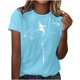thumbnail image 1 of Blusa suelta de manga corta con cuello redondo y estampado a la moda para mujer Pompotops  hfajkhk129331, 1 of 7