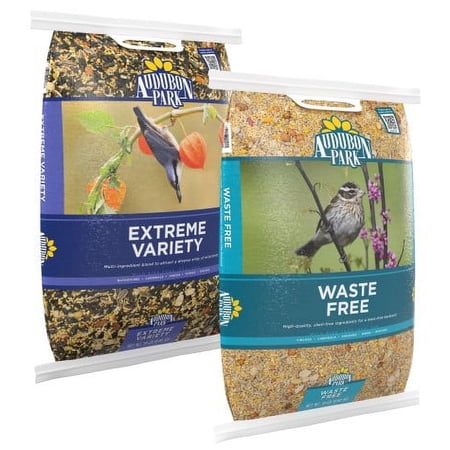 Audubon Park Wild Bird Seed, Extreme Variety Wild Bird Food and Waste Free Wild Bird Food, 15 lbs. Each, 30 lbs. Total