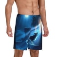thumbnail image 2 of Wukai A Wolf Barks Out A Window Men’s Short Pajama Pants With Pockets Soft Sleep Pj Shorts for Men-XX-Large, 2 of 6