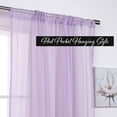 thumbnail image 2 of Quality Home Set of 2 Linen-Textured Semi-Sheer Curtain Panels – Rod Pocket Faux Linen Window Treatment for Living Room, Dining Room, Bedroom (Lavender, 52" W x 84 " L), 2 of 5