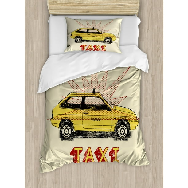 Retro Duvet Cover Set Pop Art Style Old Fashioned Taxi Cab With Grunge Effects Vintage Car Graphic Decorative Bedding Pillow Shams Beige Yellow Ruby By Ambesonne Com - Old Fashioned Car Bedding Retro Duvet Cover Set Pop Art Style Old Fashioned Taxi Cab With Grunge Effects Vintage Car Graphic Decorative Bedding Pillow Shams Beige Yellow Ruby By Ambesonne Com - Old Fashioned Car Bedding