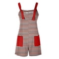 thumbnail image 3 of 2DXuixsh Combishort pour Femmes d'Été Combinaison Courte d'Été Décontractée à la Mode Imprimée avec Poches Combinaison Courte Rouge Taille m, 3 of 5