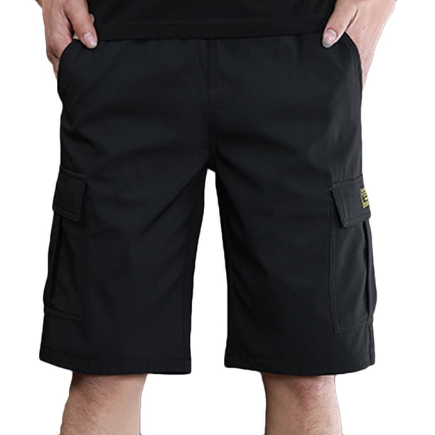 pstuiky Pantalones cortos deportivos para hombre, Pantalones cortos casuales de moda para hombre con cordón elástico estampado y bolsillos Pantalones cortos cargo