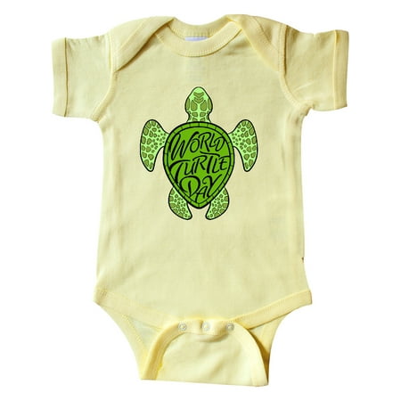 

Inktastic World Turtle Day with sea turtle in green Gift Baby Boy or Baby Girl Bodysuit