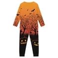 thumbnail image 3 of Renewold Breathable Pajamas for Boys and Girls 9T-10T Pjs Set Durable Long Tops & Pants,Halloween Day 2pcs O-neck Night Wear Indoor Life Outfits Bats Graphic Lounge Wear, 3 of 5