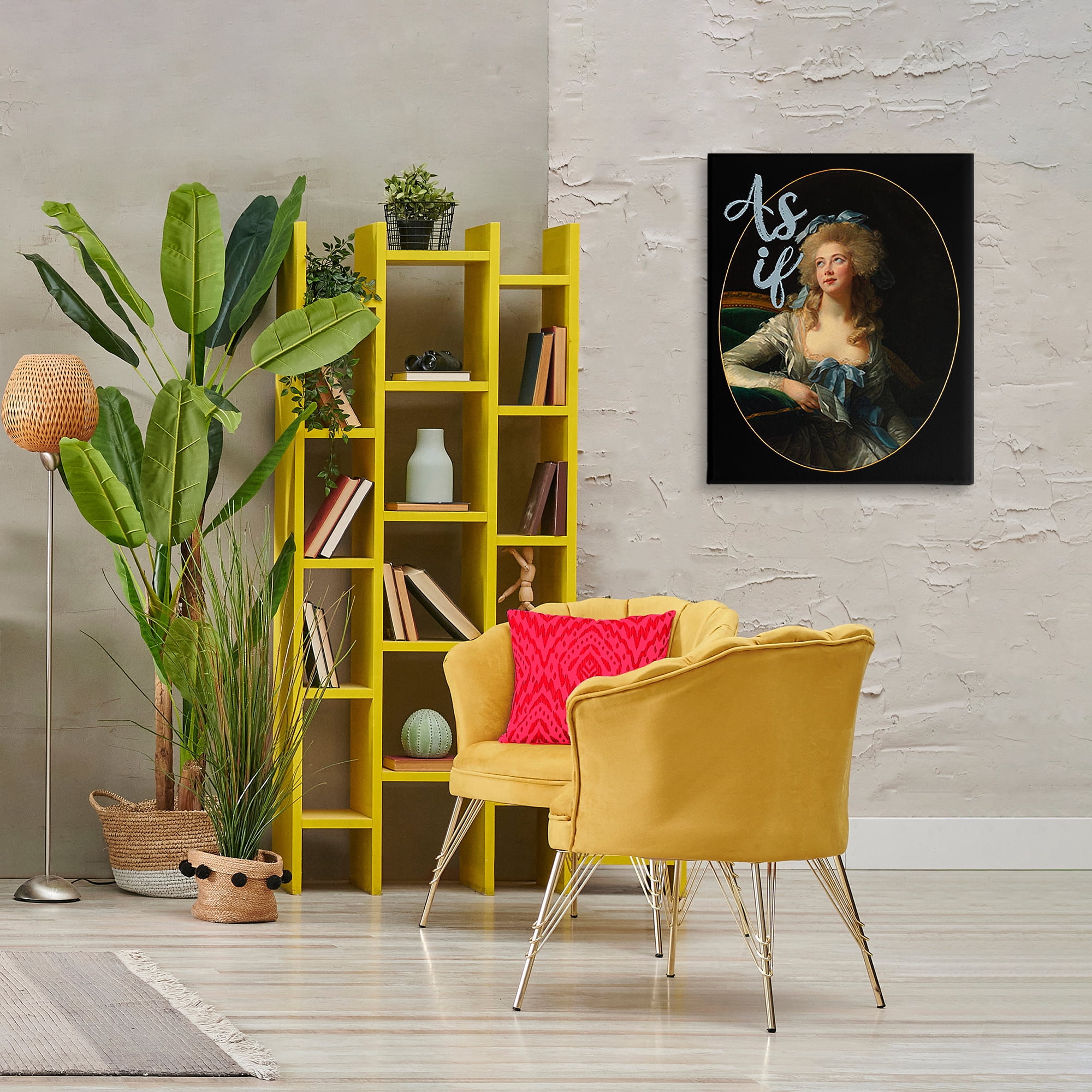 Stupell Industries As If Classical Portrait Novelty & Humor Painting Wrapped Canvas Art Print Wall Art, 24 x 30