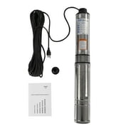 110v Submersible Deep Well Water Pump Large Stainless Steel Well Pump 370w 0.5HP