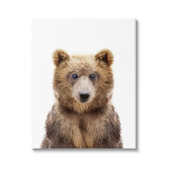 Stupell Industries Brown Bear Portrait Animals & Insects Painting Gallery Wrapped Canvas Print Wall Art, 16 x 20