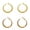 Gold A, variant on Wide Gold Plating Hoop Earrings for Women,Sterling Silver Hoop Earrings Large Hypoallergenic Lightweight 30/50mm 2 Pairs