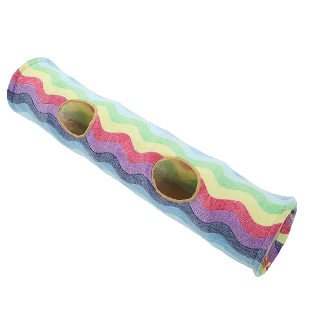 Juguete Del Túnel De La Felpa Del Gato, Túnel Suave Plegable Del Juego Del Gato Del Espacio Grande Con La Bola De La Felpa Para Los Conejos