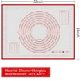 thumbnail image 2 of RUseeN Silicone Pastry Mat, Non Slip Baking Mats Silicone for Rolling Out Dough, Fondant Cooking Kneading Dough Mat Silicone Baking Mat(24" x 32",Red), 2 of 8