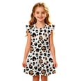 thumbnail image 5 of Gunia Toddler Girls Nightgowns Pjs For Girls Halloween Flutter Sleeve Nightgown Summer Casual Cartoon Digital Print Dress Night Gowns Sleepwear White 3-4 Years, 5 of 5