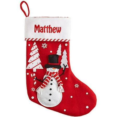 Personalized Candy Cane Character Stocking, Snowman ...