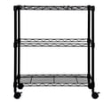 Oceanstar 2MRC1507 Portable 2Tier Metal Rolling File Cart Black