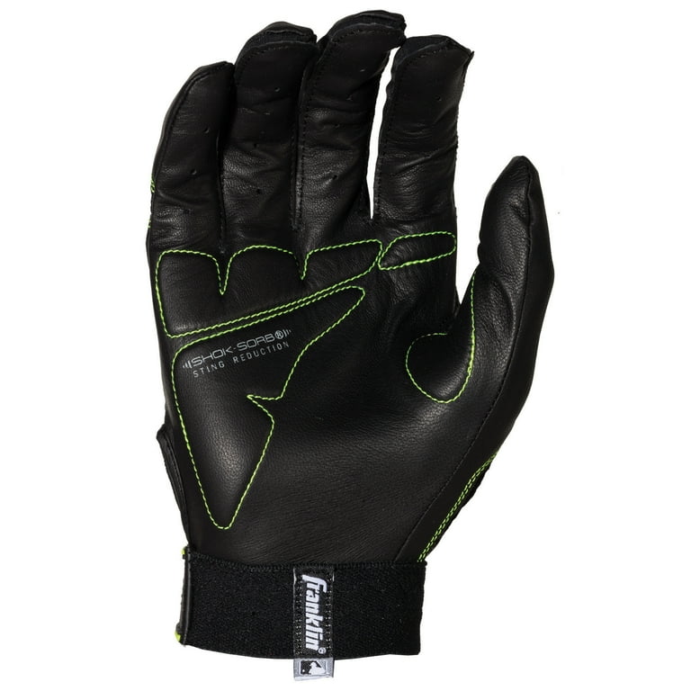 Black and yellow sales youth batting gloves