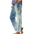 thumbnail image 2 of Patlollav Womens Plus Size Vintage Rolled Casual Pocket Straight Leg Pants, 2 of 6