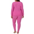 thumbnail image 5 of Fit for Me by Fruit of the Loom Women's and Women's Plus Size Waffle Thermal Underwear Crew Top, 5 of 6