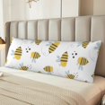 thumbnail image 5 of Disketp Bee Print Body Pillow Cover - Super Soft 20x54 Body Pillow Case,Long Side Hidden Zipper (without pillow core), 5 of 6