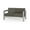 Silver/Khaki, variant on GDF Studio Alec Outdoor Aluminum Loveseat with Cushions, Silver, Khaki