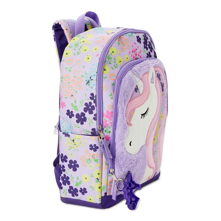 Fuzzy unicorn sales backpack walmart