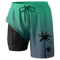 thumbnail image 4 of Mens Shorts - Men's Workout Gym Shorts Athletic Shorts Casual Work Flat Front Shorts Stretch Waist Athletic Gym Short Activewear Workout Shorts for Men, 4 of 5