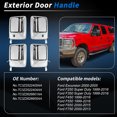 thumbnail image 2 of Juego de Manijas de Puerta Exterior Cromadas Únicas para Ford F250 F350 F450 F550 1999-2016 para Ford Excursion 2000-2005 Manijas de Puerta Exteriores No. 7C3Z2522405AA, 2 of 7