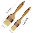 thumbnail image 2 of Pastry Brush-Basting Brush for Cooking,2 Pc Boar Bristles Food Brush for BBQ,Beech Wooden Handle Butter Brush for Baking/Spreading Marinade/Sauce/Oil/Egg/Kitchen Brushes for Cooking(1.5/2 inch), 2 of 7