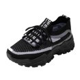 thumbnail image 4 of Women's Breathable Comfortable Sneakers Lightweight Casual Walking Shoes for Everyday Wear with Elastic Closure,42, 4 of 10