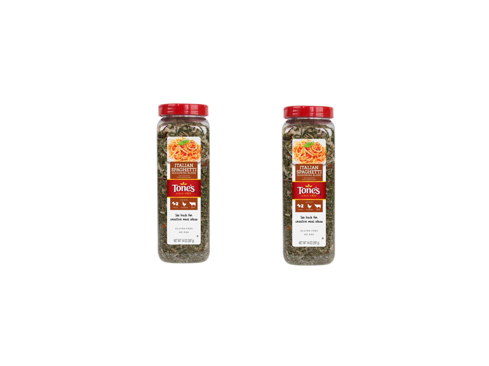 2 PACK Tone's Italian Spaghetti Seasoning Blend (14 oz.)