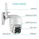 thumbnail image 4 of Cámara de seguridad WiFi inalámbrica para exteriores, 1080P Pan Tilt Zoom Vigilancia CCTV C Abanopi Cámara IP, 4 of 7