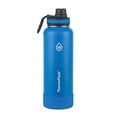 thumbnail image 1 of Thermoflask Stainless Steel 40-Ounce Water Bottle with Spout Lid and Bumper (Blue/Black), 2-Count Thermoflask Ver descripción, 1 of 2