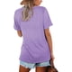 thumbnail image 3 of Camiseta Básica Casual de Manga Corta con Cuello en V Lunivop para Mujer, 3 of 3