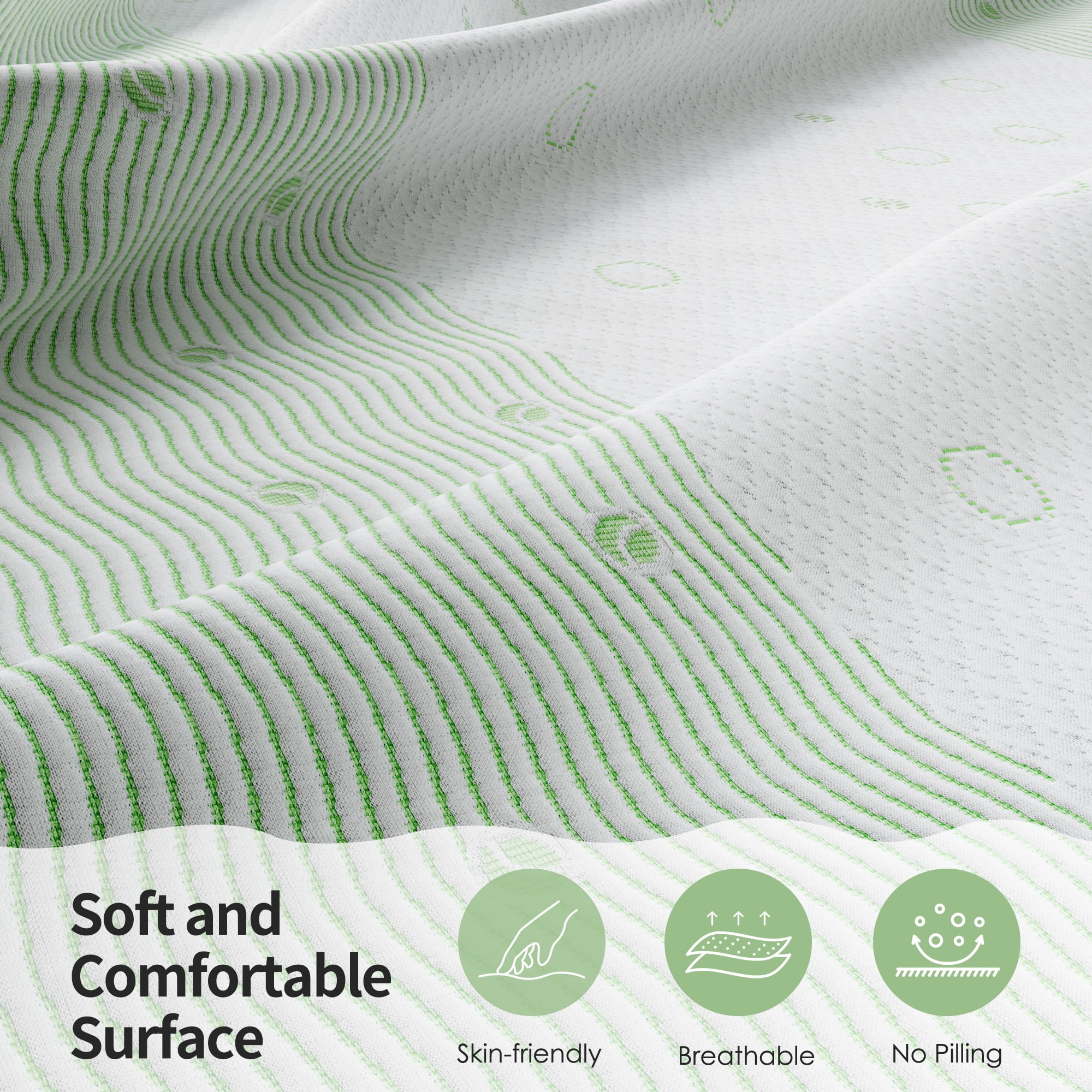 Timber Vibe Studio Mattress Adult 4 in Folding Queen Medium Tight Top Gel Mattresses