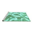 thumbnail image 2 of Ahgly Company Machine Washable Indoor Rectangle Abstract Turquoise Blue Modern Area Rugs, 6' x 9', 2 of 4