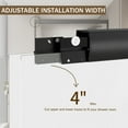 thumbnail image 5 of Aukfa Shower Doors, 44 - 48" W x 72" H Sliding Glass Shower Door, Matte Black Aluminum Frame, 1/4'' (6mm) High-Strength Tempered Glass for Walk-in Showers, 5 of 8
