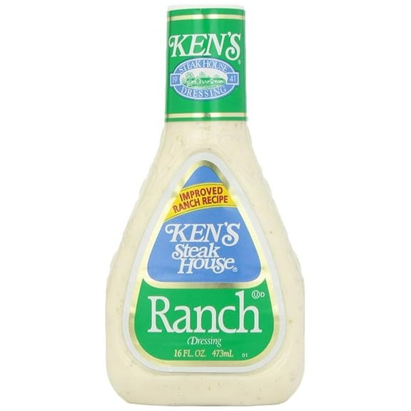 Kens Steak House, Ranch Salad Dressing, 16oz