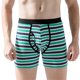 thumbnail image 1 of Calzoncillos para hombre Calzoncillos tipo bóxer para hombre con aberturas alargadas a rayas de algodón puro para deportes Pompotops  qyievc4364, 1 of 9