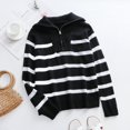 thumbnail image 2 of Vedolay Cute Tops for Women 2023 Fall Casual Long Sleeve Crew Neck Ribbed Knit Pullover Sweater,Black XL, 2 of 5