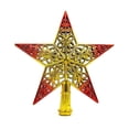thumbnail image 1 of Adorno para Árbol de Navidad Brillar con Forma de Estrella Dorado y Rojo 1 Pieza, 1 of 5