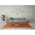 thumbnail image 3 of Ahgly Company Indoor Square Oriental Orange Industrial Area Rugs, 5' Square, 3 of 4
