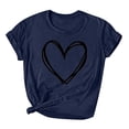 thumbnail image 2 of Fesfesfes T Shirt Women Valentine Day Love Printed Short Sleeve T-Shirt Top Short Sleeve Round Neck Top Shirt Gym Shirts XL(US:10), 2 of 4