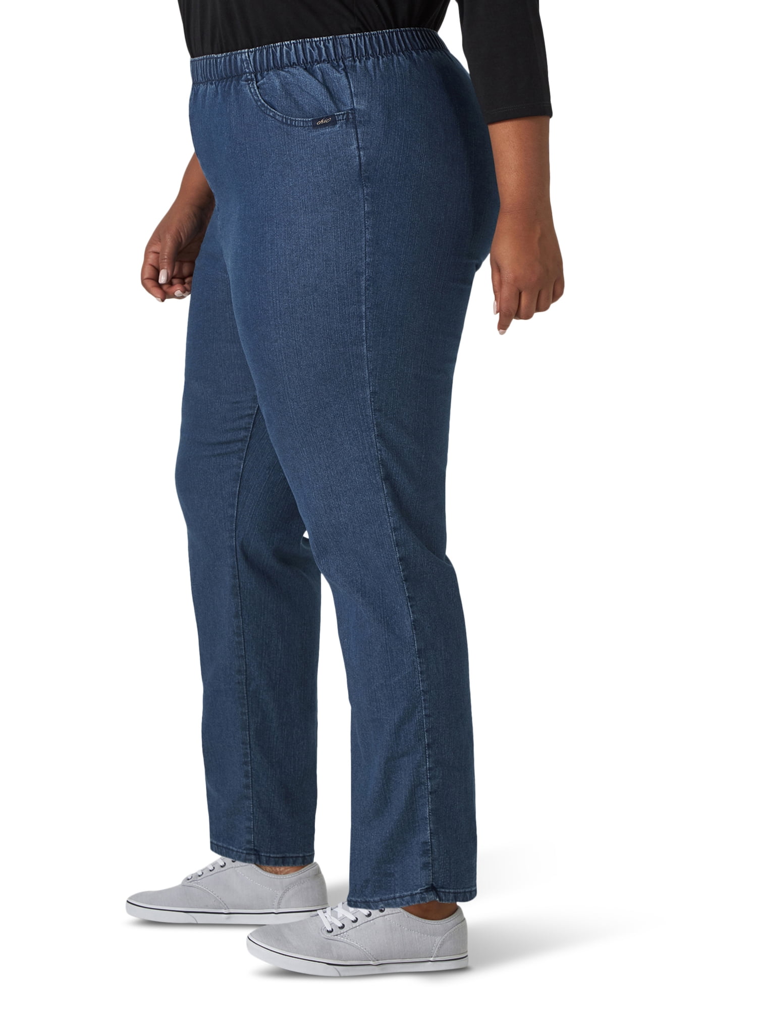 Chic Women's Plus Stretch Twill Pull On Pant