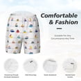 thumbnail image 5 of Lsque Mens Swim Trunks Color Ships Pattern - Bathing Suit Compression Liner - Beach Swim Shorts Swimwear - (S-3XL) - Stretch Quick Dry -Large, 5 of 9