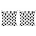 thumbnail image 1 of Ambesonne Geometric Throw Pillow Cover 2 Pack, Modern Abstract Triangles, 16", Charcoal Grey and White, 1 of 2