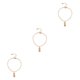 thumbnail image 5 of Pulseras de tobillo Qarigey aleación elegante Tridimensional diario Señora Brazalete para adolescentes Niñas Mujeres Adultos Oro, 5 of 6