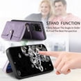 thumbnail image 3 of for Samsung Galaxy S20 Ultra Wallet Case, Crossbody Phone Purse with Card Holder for Women, Zipper PU Leather Carrying Cover Gift with Shoulder Strap Kickstand Anti-drop for S20 Ultra - Purple, 3 of 10