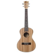 Lowestbest 26" Exquisite Wood Concert Ukulele with Decorative Edge, Musical Instruments for Kids Beginners Music Lovers Starter, Wood Color