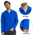 thumbnail image 6 of Men's Quarter Zip Polar Fleece Pullover Sweatshirt, Royal Blue 2XL, 1 Count, 1 Pack, 6 of 7